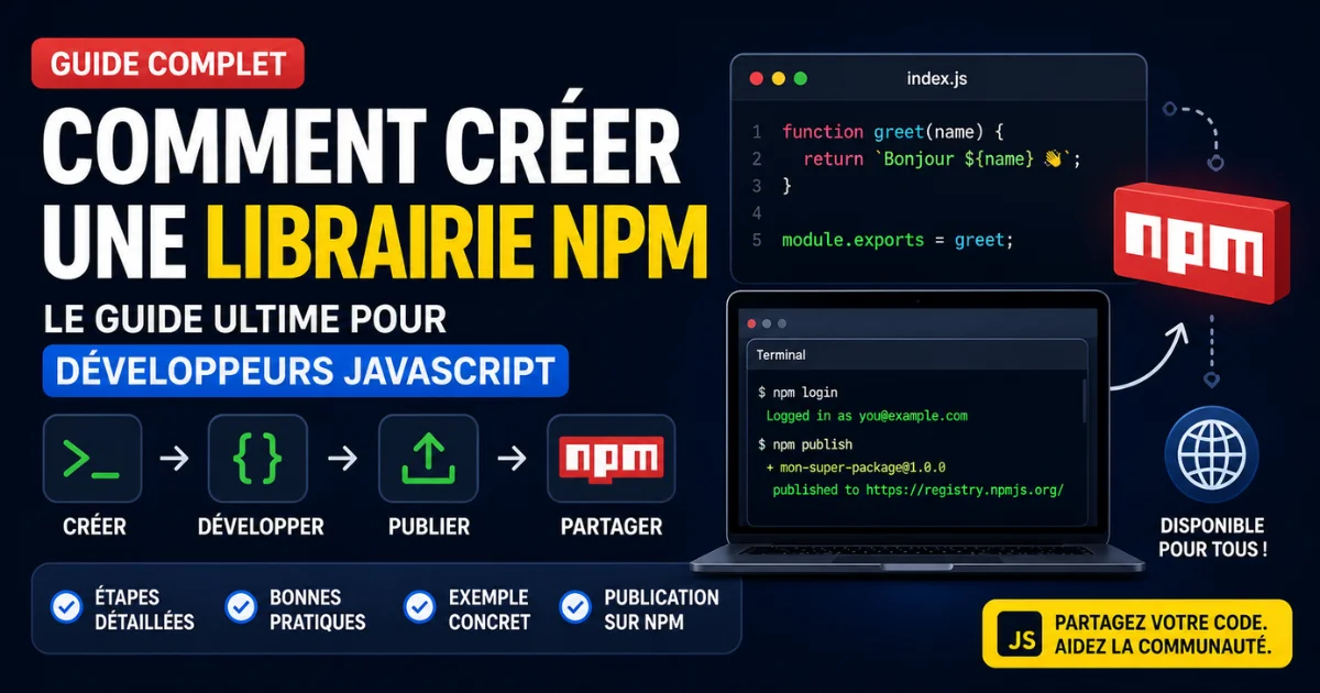 Créer une librairie npm