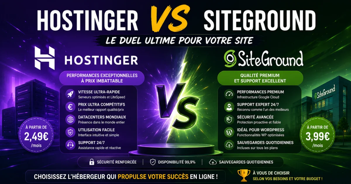 Hostinger vs SiteGround