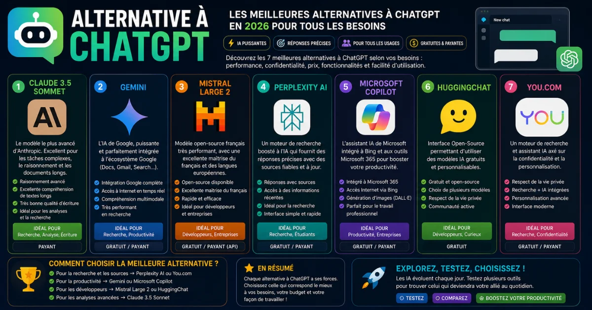 alternatives à ChatGPT