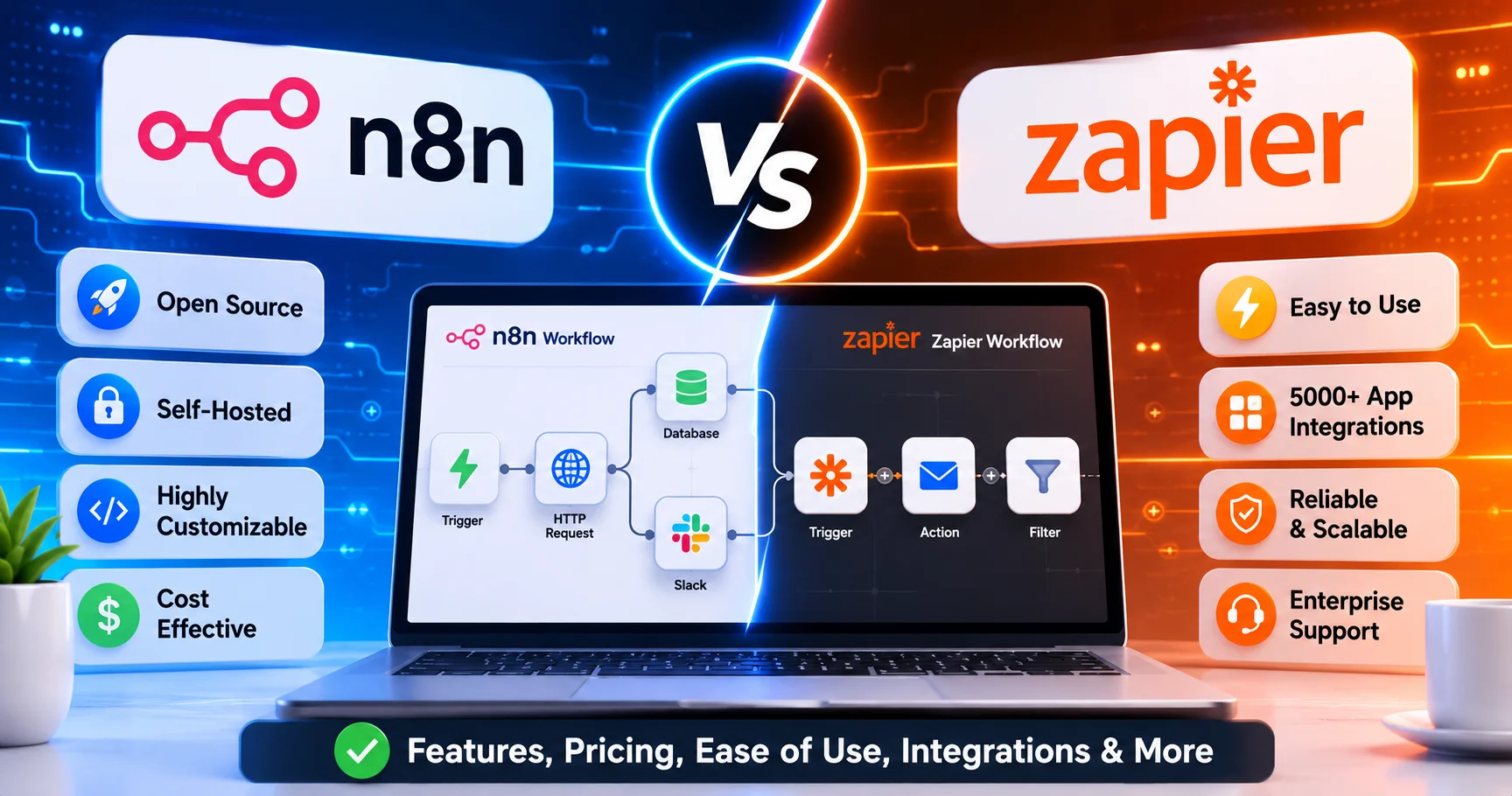n8n vs Zapier in 2026: Which Automation Tool Is Actually Better? 3 Comparison n8n vs Zapier