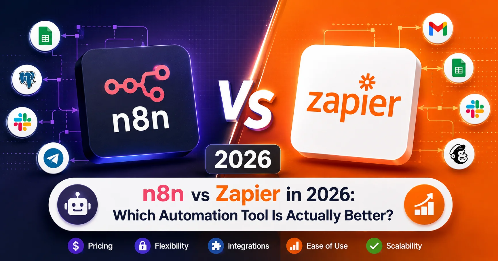 n8n vs Zapier in 2026: Which Automation Tool Is Actually Better? 1 n8n vs Zapier comparaison