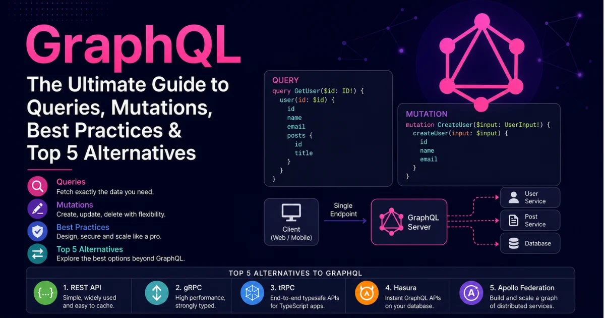 GraphQL: The Ultimate Guide to Queries, Mutations, Best Practices & Top 5 Alternatives 1 GraphQL