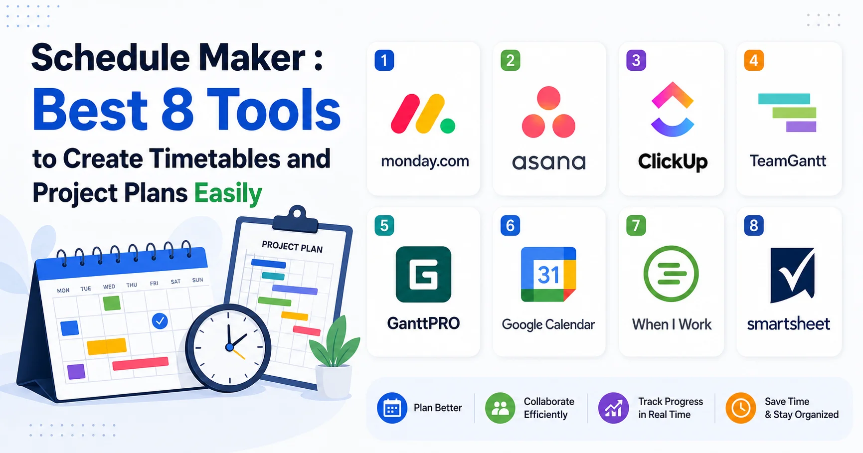 Schedule Maker : Best 8 Tools to Create Timetables and Project Plans Easily 1 Schedule Maker